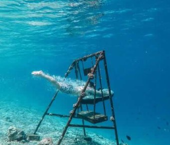 Underwater playground in the Maldives