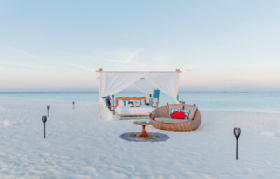 Portrait of Outdoor Bedroom with lounger